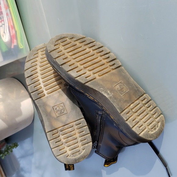 Kids Doc Martens Zavala  Black Leather combat boots sz US 1 / EU 32 - Picture 5 of 6